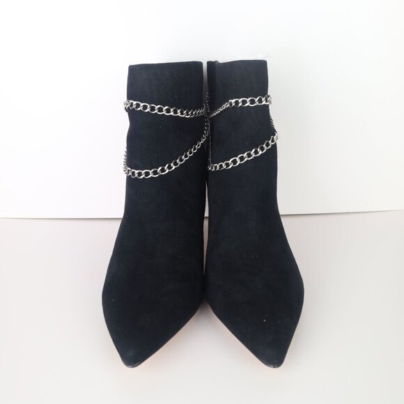 BCBGeneration Womens Midlan Suede Zipper Ankle Boots Black 10 Medium (B M)- 0054 - Picture 3 of 16